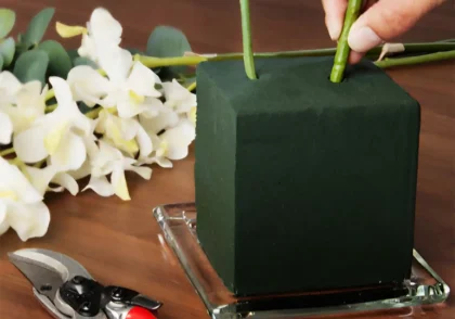 گل‌آرایی روی اسفنج